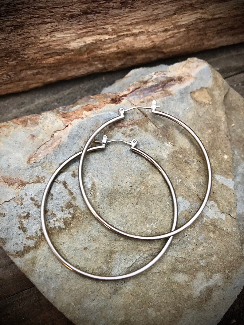 Sterling Silver Hoop Earrings Sterling Silver Earrings Hoops Silver Hoops Big Hoops Aspen Glow Studio
