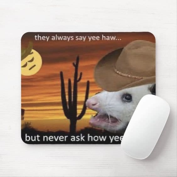 Mouse Pad Eu te Amo Meme Boneco Palito 19x19cm