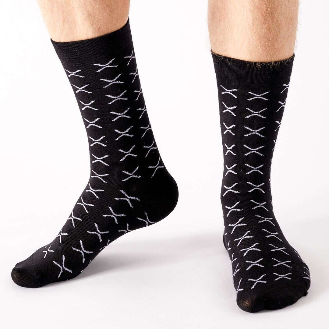 Gifts For Crypto Lovers Bitcoin Crypto Currency Heather Gray Carded Cotton  Novelty... Ethereum Socks