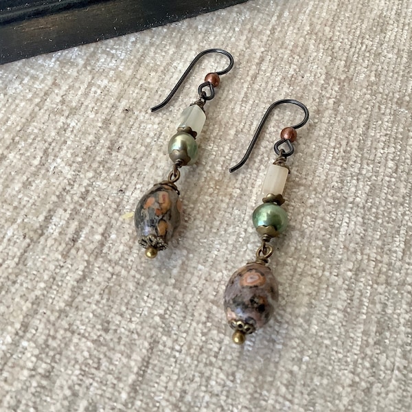 Sundance Style Gemstone Dangle or Drop Earrings, Unique Gift