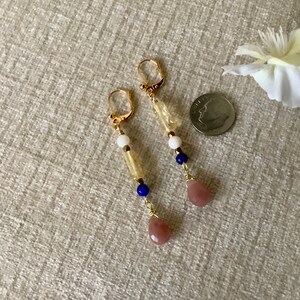 Pretty Bouquet- Sundance Style Mixed Gemstone Earrings, Asymmetrical Multicolor Earrings, Unique Gift