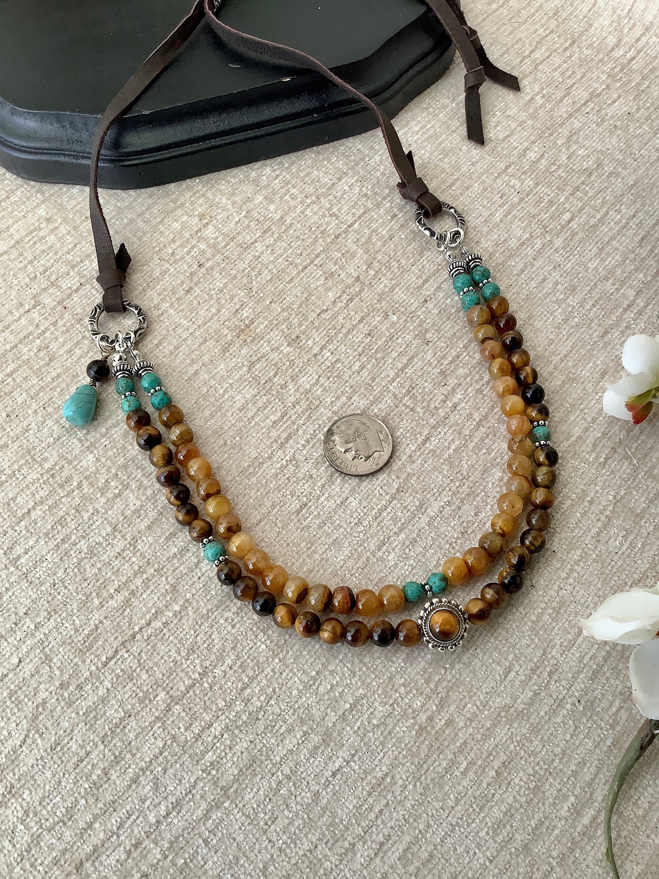 Sundance Style Gemstone Multi Strand Necklace Unique Gift - Etsy