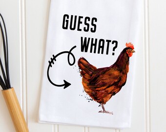Funny Chicken Towel Etsy