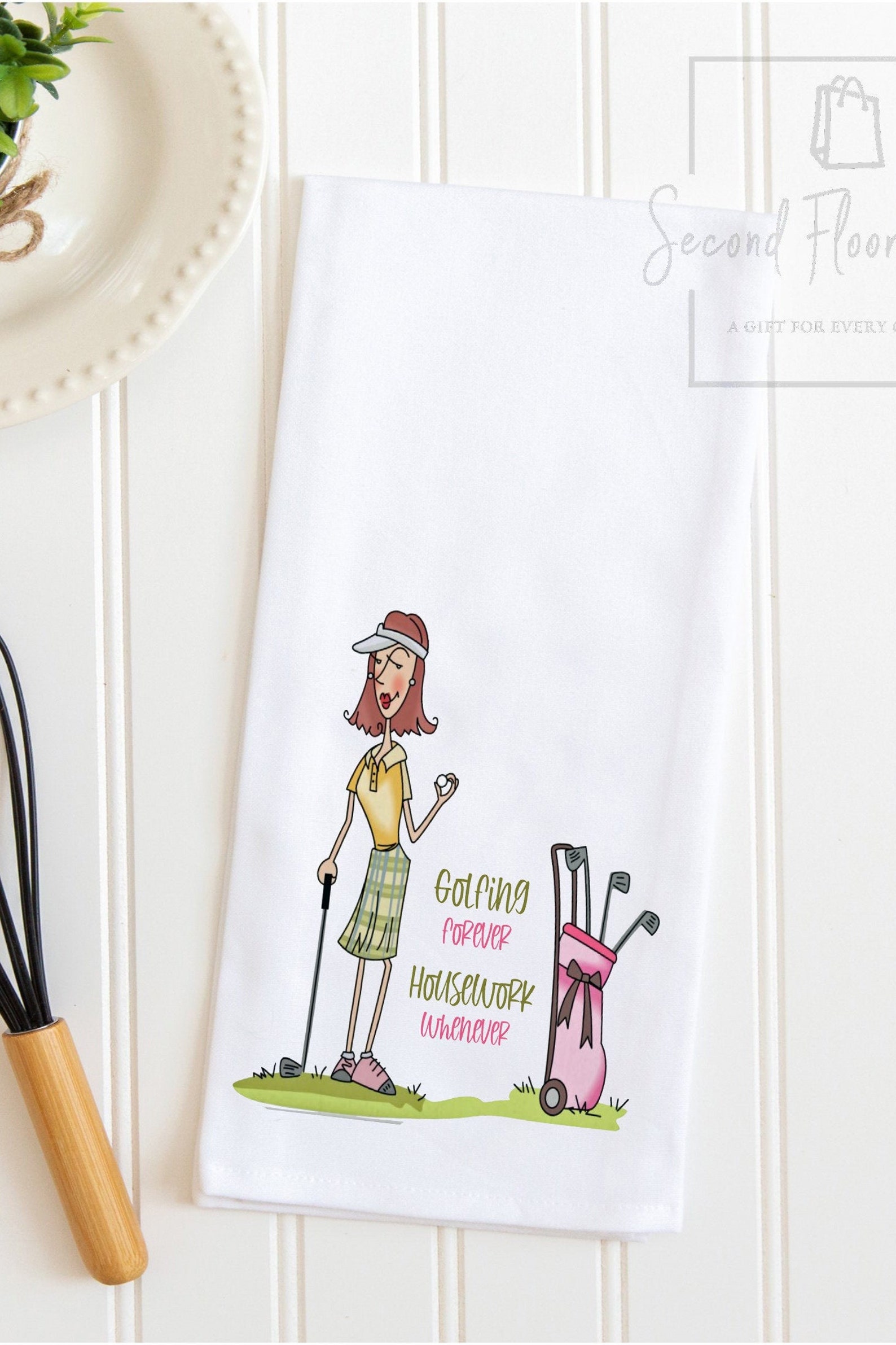 Funny Golf Ladies Kitchen Towel Golf Tea Towel Funny Golf Etsy
