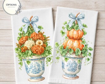 Kürbis und Reben Küche Geschirrtuch, Herbst Hortensie Herbst Dekor, Herbst Geschenk