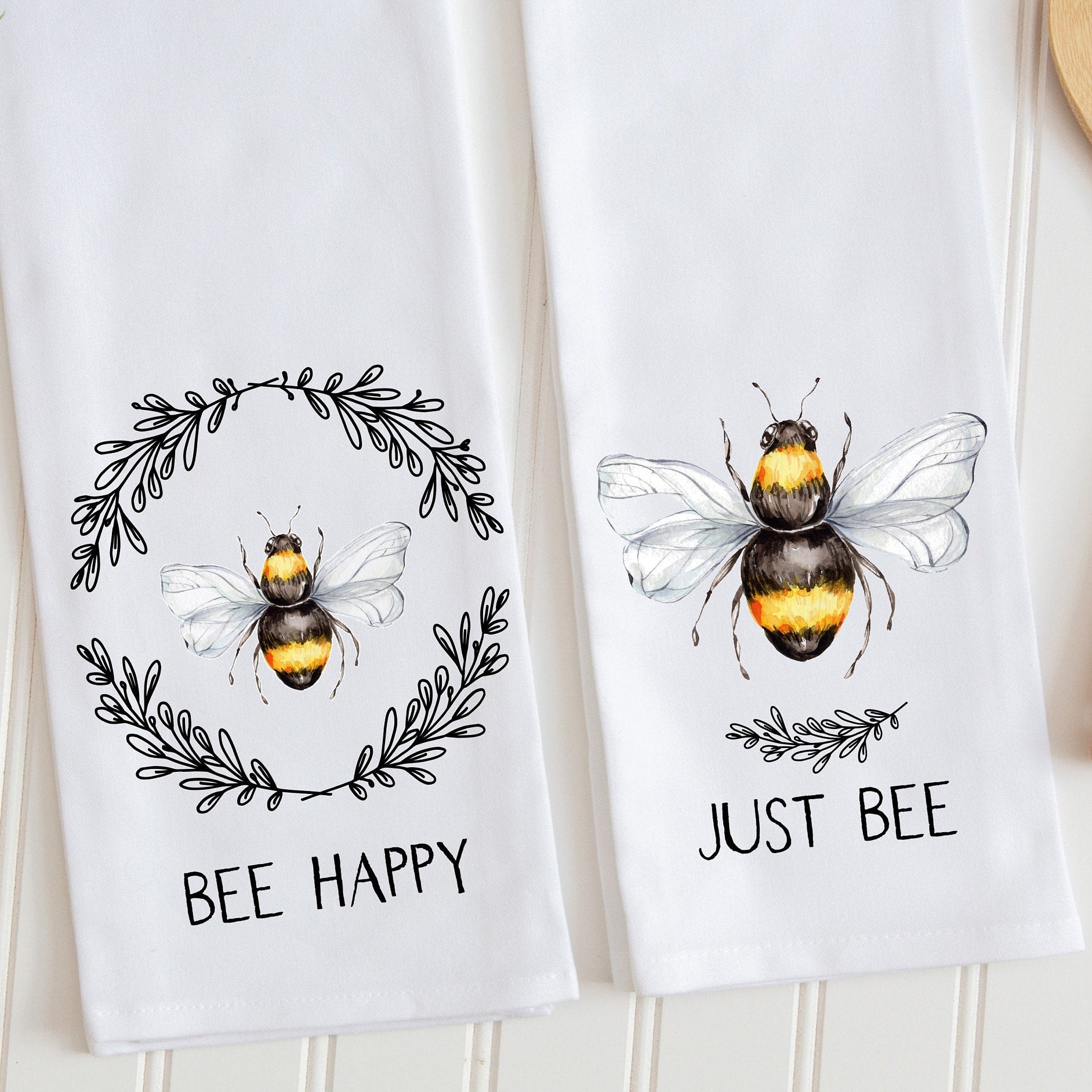 Bee Happy Applique Tea Towel in Huntington, WV