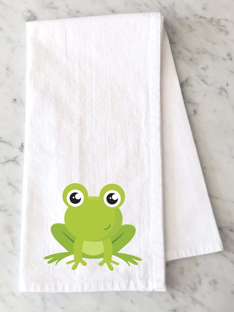 Funny Frog Hand Towels Cute Frog Bath Set Frog Tea Towels Etsy
