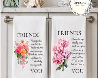 Freunde sind Blumen Küchenhandtuch, Freund Zitat, Freund Geschenk
