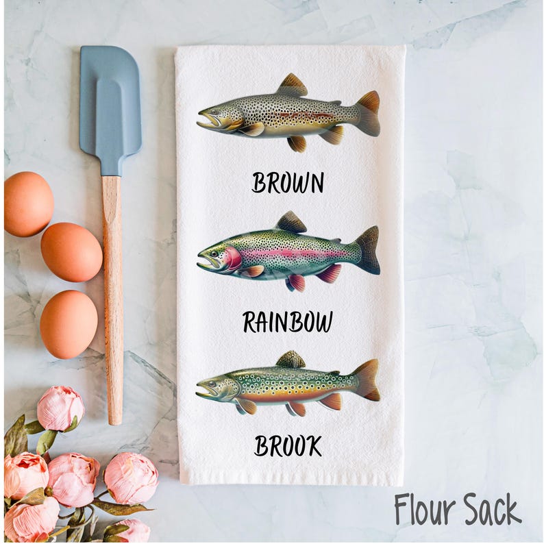 Secondfloorplease Trout Kitchen Towel