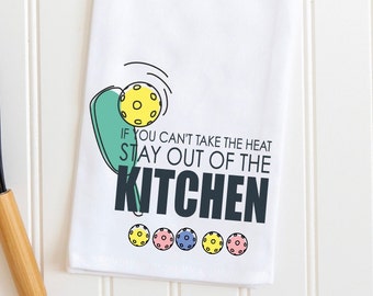 Funny Pickleball Kitchen Towel, Pickleball Tea Towel, Pickleball Decor, Pickleball Group Gift, Dish Towel, Small Gift, Housewarming Gift