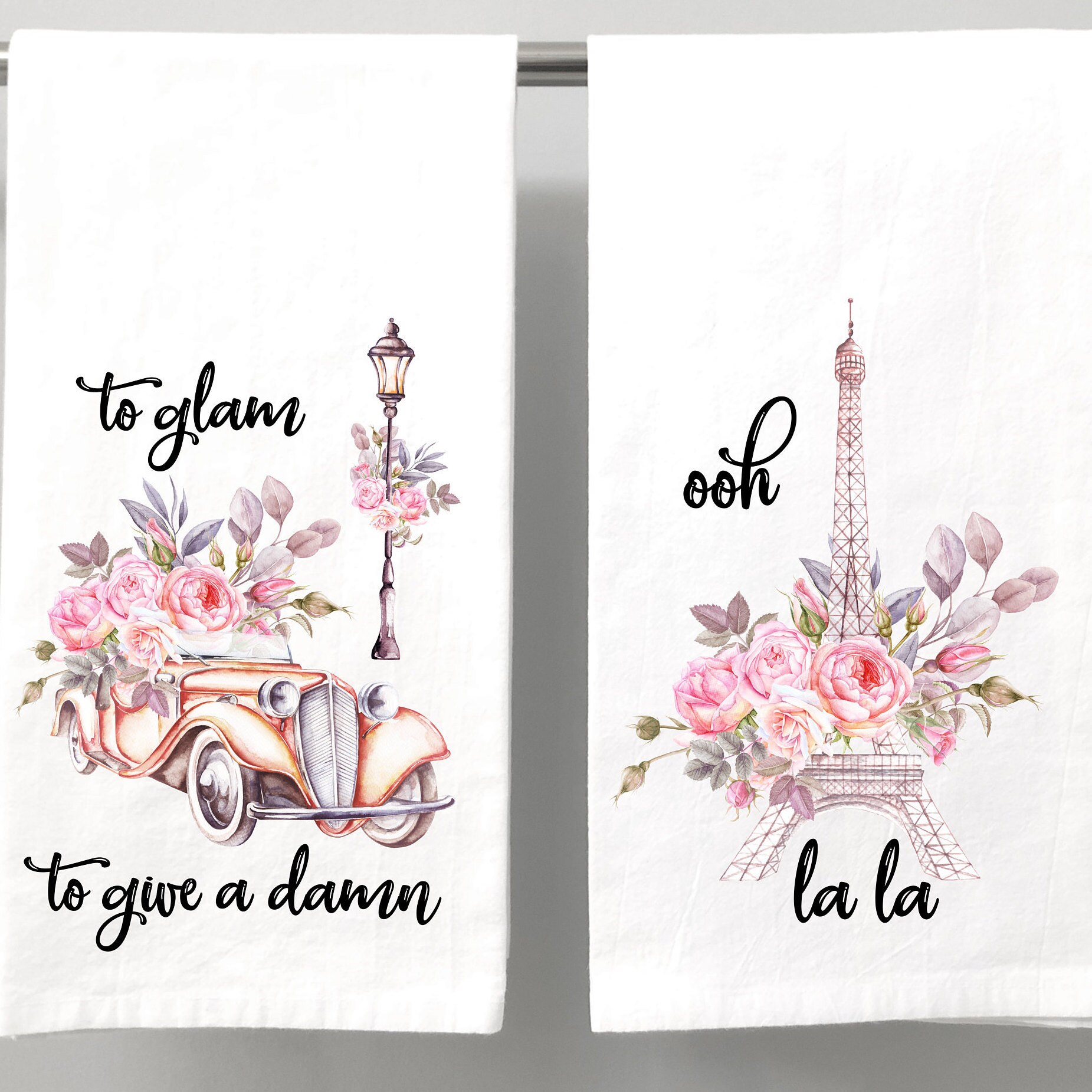 Paris Inspired Decorative Hand Towels to Glam to Give a Damn Etsy