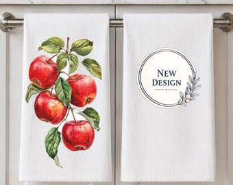 Apfel Küchenhandtuch, Herbst Obst Küche Geschirrtuch, Herbst Dekor