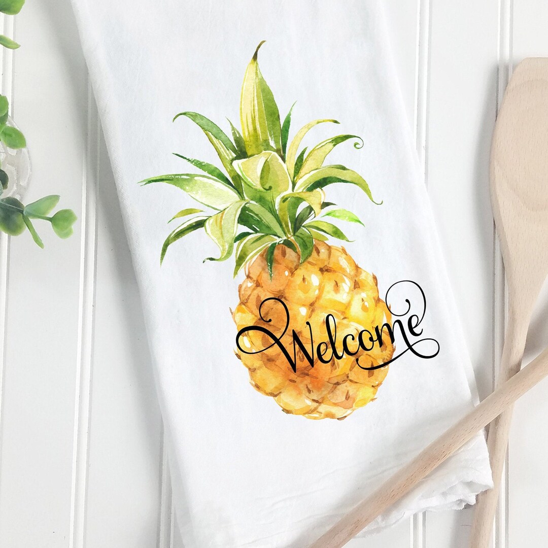 Pineapple Tea Towel, Pineapple Kitchen Towel, Pineapple