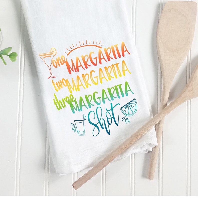 One Margarita Lyrics Kitchen Towel Margarita Tea Towel Funny Etsy