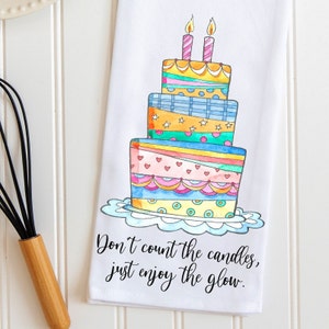Personalisiertes Geburtstagstuch Geschenk, Geburtstagstuch Geschenk Freundin Geburtstagsgeschenk, Blumen Geburtstag Geschirrtücher, Geburtstag Geschirrtuch, individuell