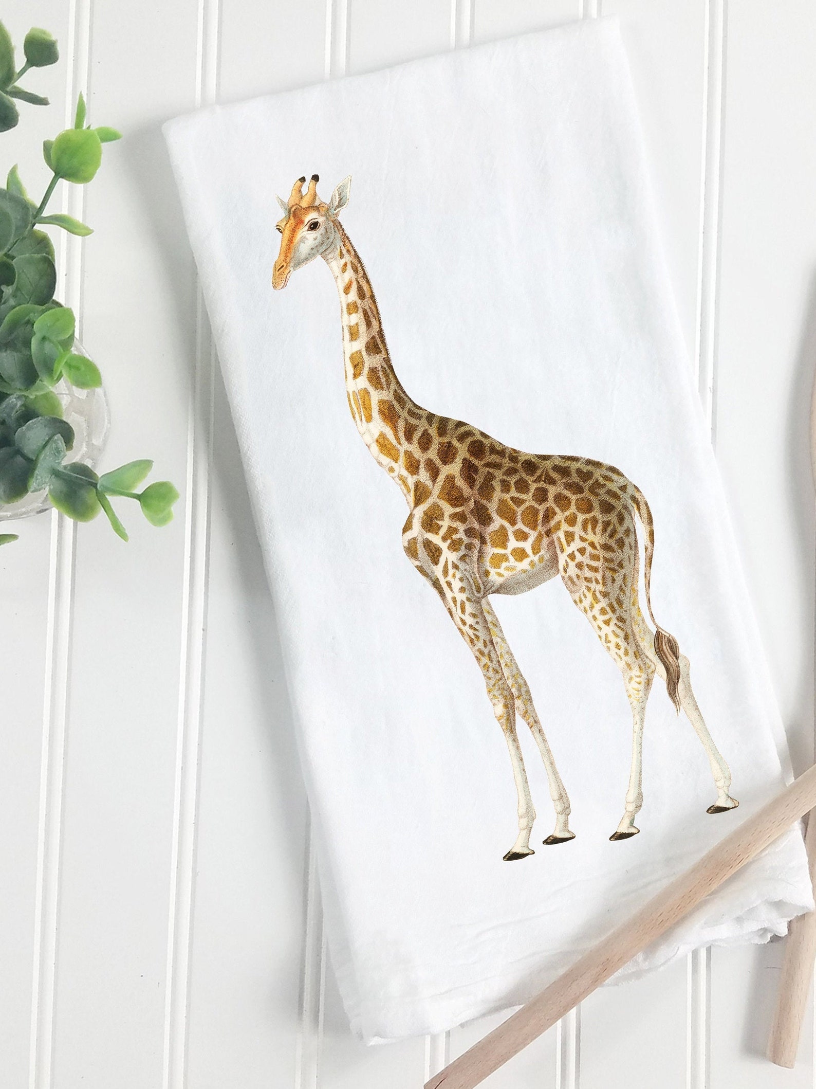 Giraffe Tea Towel Giraffe Hand Towel Wild Life Animal Tea Etsy