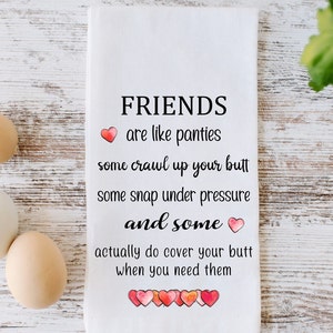 Funny Kitchen Towel, Girlfriend Gift, Funny Best Friends, Kitchen or Bath Hand Towels