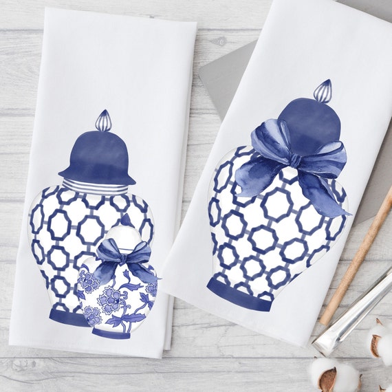 Chinoiserie hand towels sale