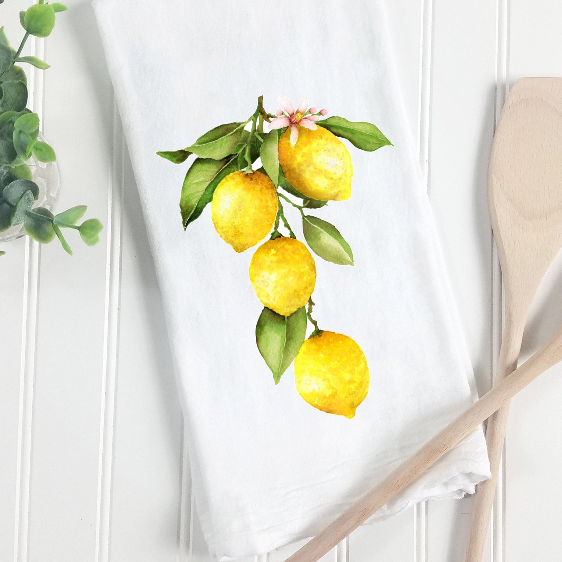 Lemon Tea Towel Lemon Kitchen Decor Kitchen Linens Summer Etsy