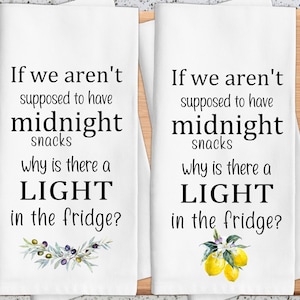 Funny Kitchen Towel, New Mom Tea Towel, Midnight Snacks, Birthday Gift, Mother&#39;s Day Gift, Kitchen Decor, Funny Family Gift, Girlfriend Gift
