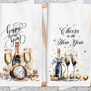 New Years Tea Towel Etsy UK