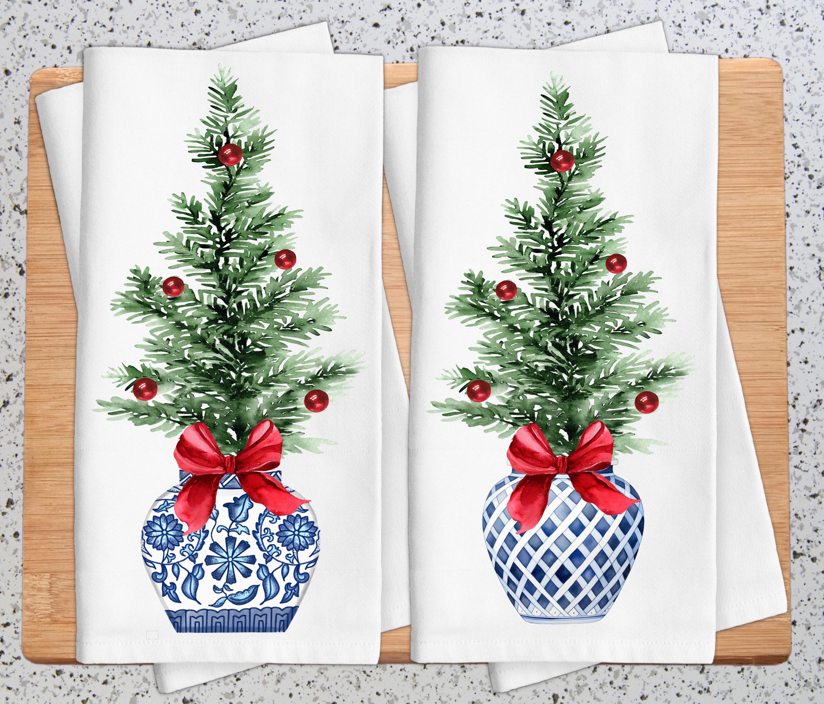 Christmas Tree Towel Etsy