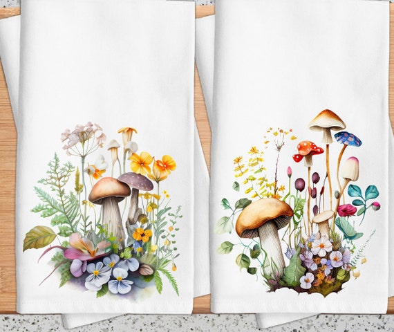 Mushroom Kitchen Tea Towels
