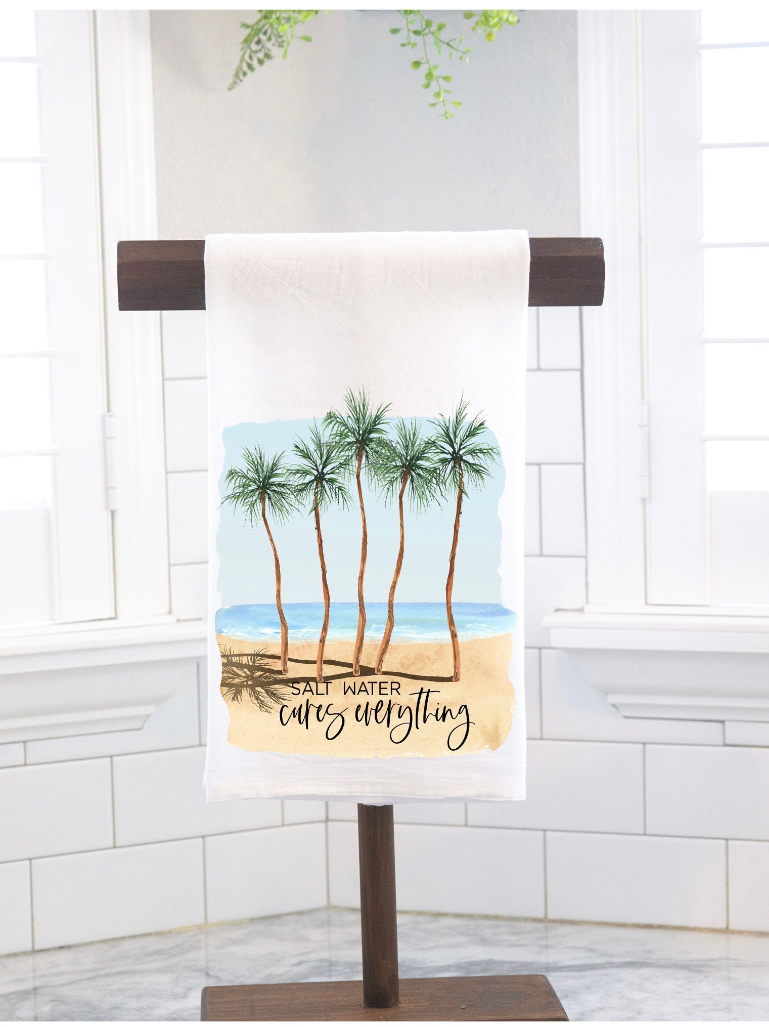 Kitchen Tea Towel Beach Theme Kitchen Towels Beach Life Etsy