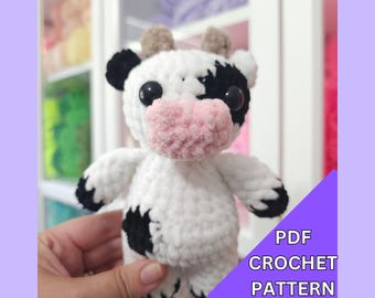 Crochet Cow Amigurumi Pattern: Low Sew PDF