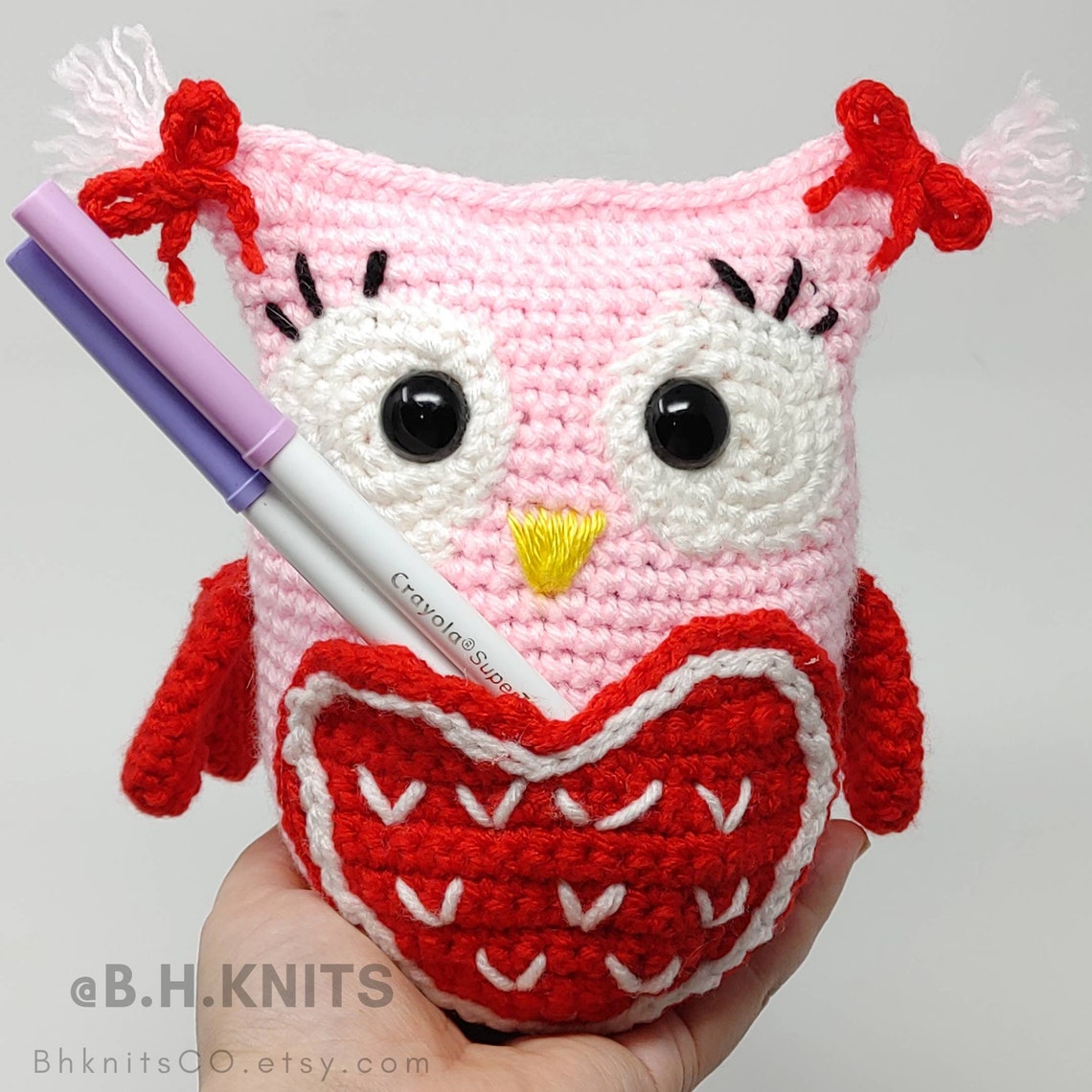 Valentine's Owl Plush/ Valentine's gift Plush/ Owl Etsy