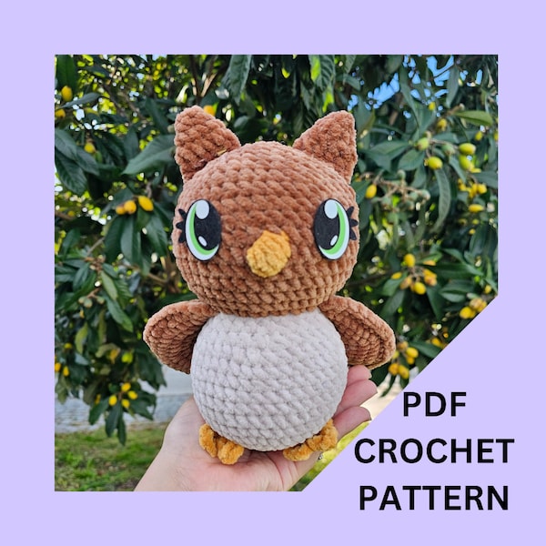 PATTERN: Baylee the Owl, crochet Owl, amigurumi Owl, Crochet Owl pattern