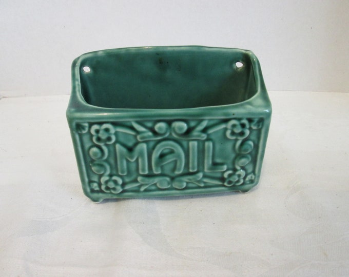 Circa 1950's Vintage Pottery Wall Pocket Ceramic Hanging Mail Box Etsy