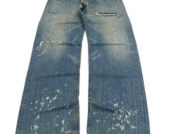 Vintage 90s Levis 702 Selvedge Denim Jeans, Distressed, W33x31