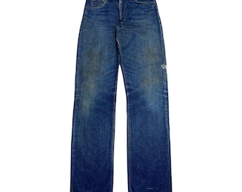 80's Levi's ヴィンテージダメージデニム 80s USA製 Levi'sリーバイス 501 ダメージ 先染め ブラック デニム
