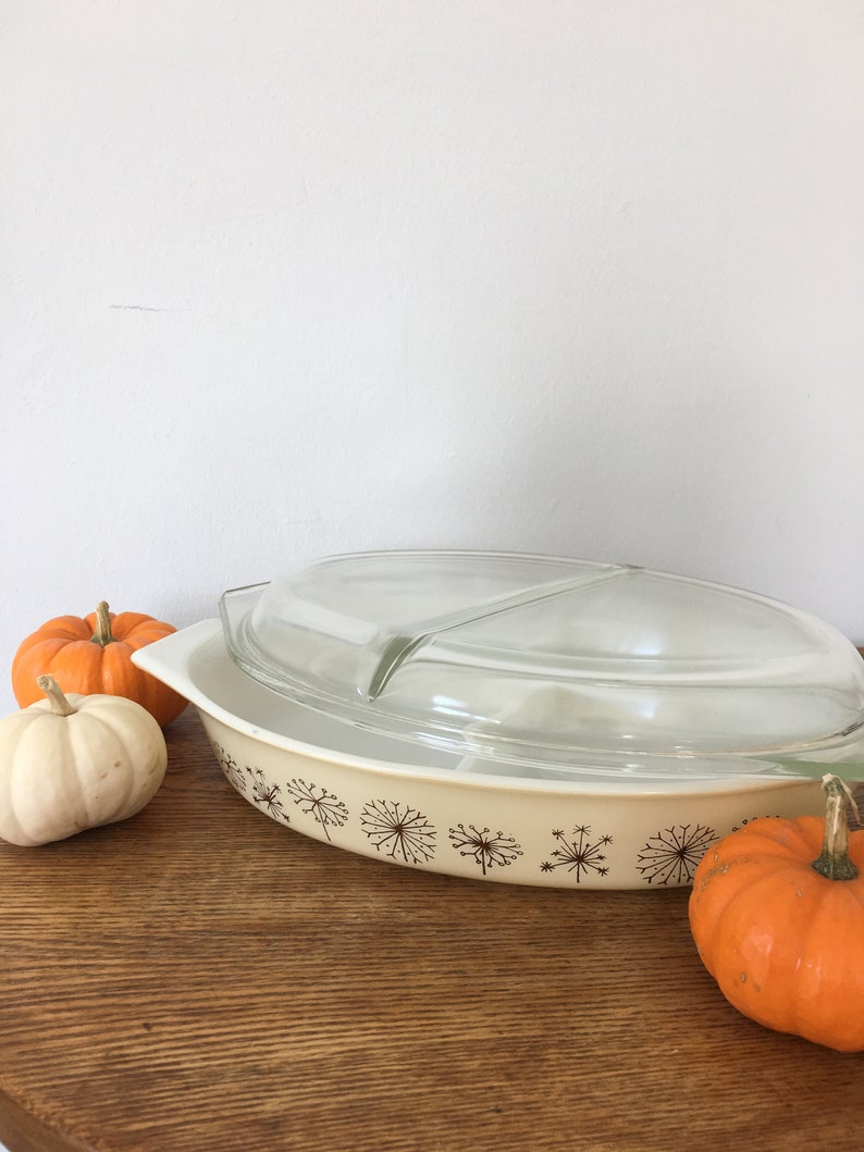 Haus Wohnen Jahrgang L U00f6wenzahn Pyrex Unterteilt Schale 1959