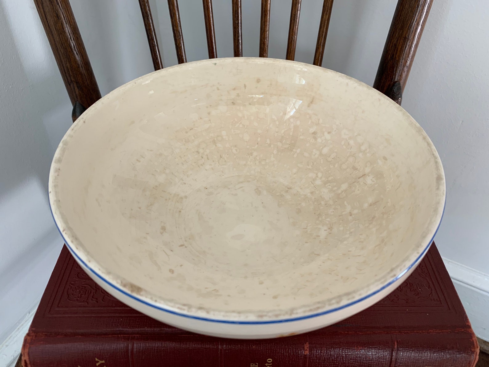 Antique Universal Cambridge Pottery Bowl Floral Pattern Etsy