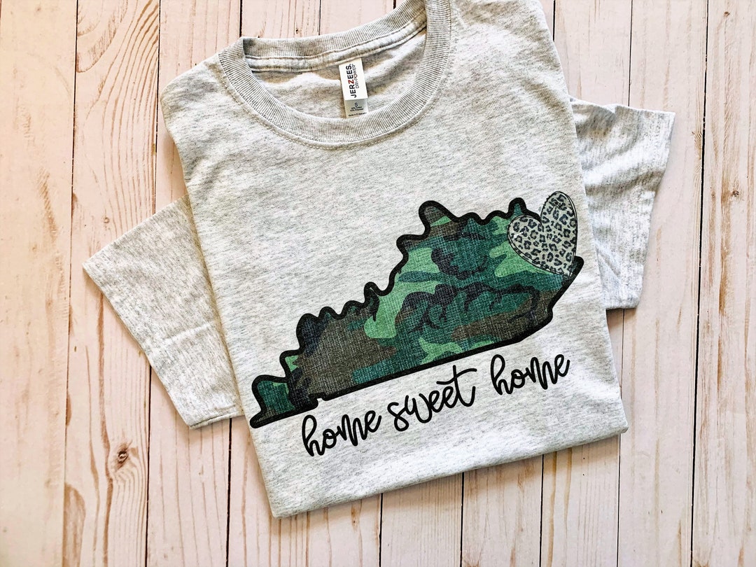 Home Sweet Home KY Camo Tshirt Etsy