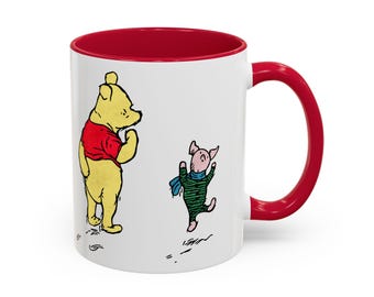 Tazza colorata Winnie the Pooh da 11 o 15 once, tazza da caffè con motivo Disney, regalo per gli amanti del caffè, stoviglie uniche