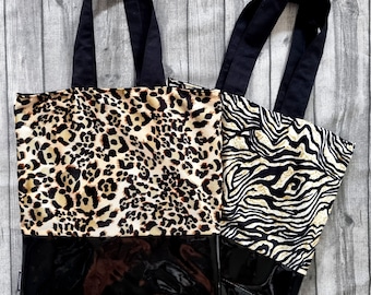 XL shopping bag leopard pattern tiger pattern rockabilly lacquer bag velvet jute bag cotton bag bag laundry bag gift idea