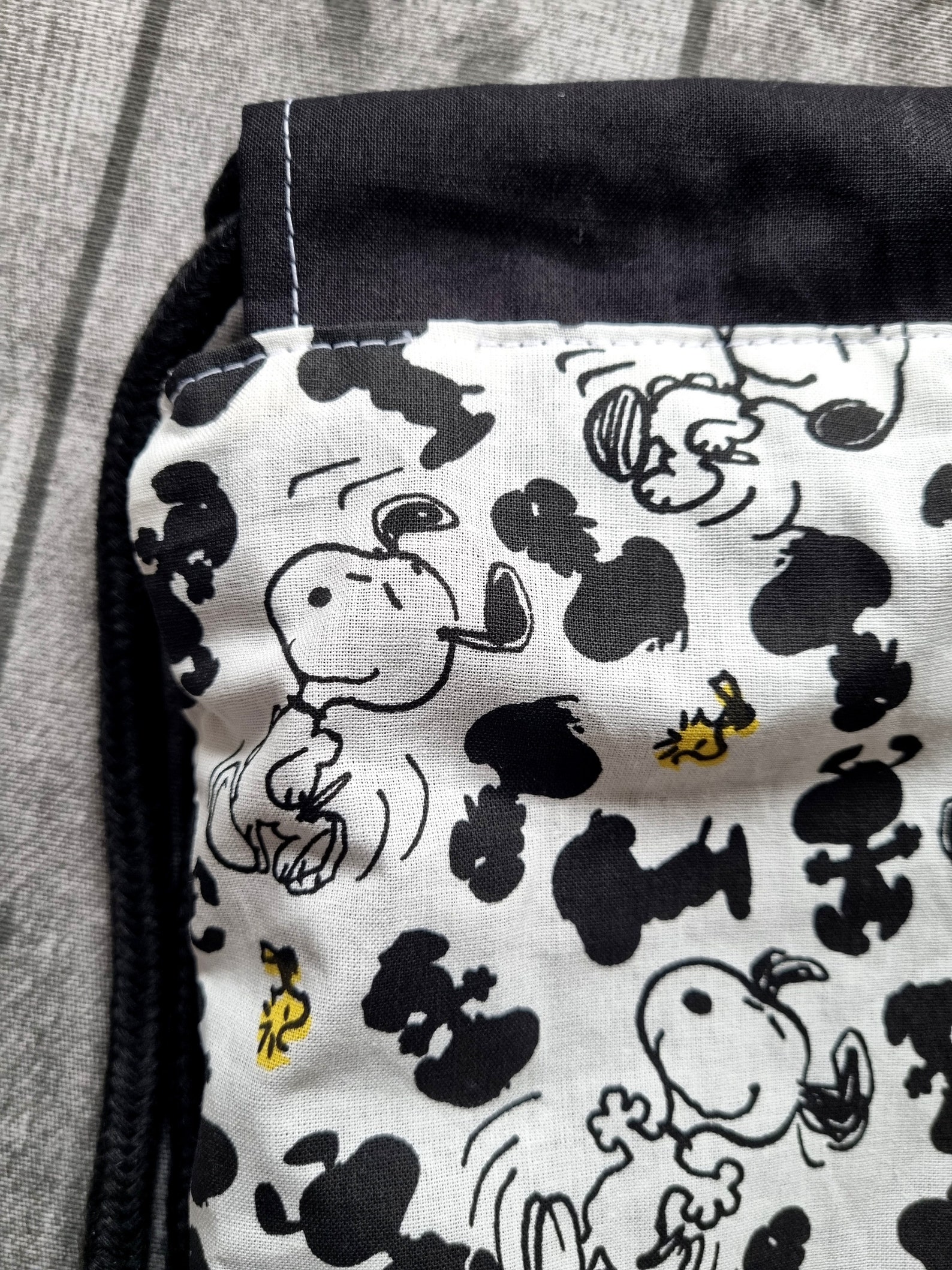 Backpack Snoopy Gym Bag Peanuts Black Comic Bag Pouch NEW Bag | Etsy