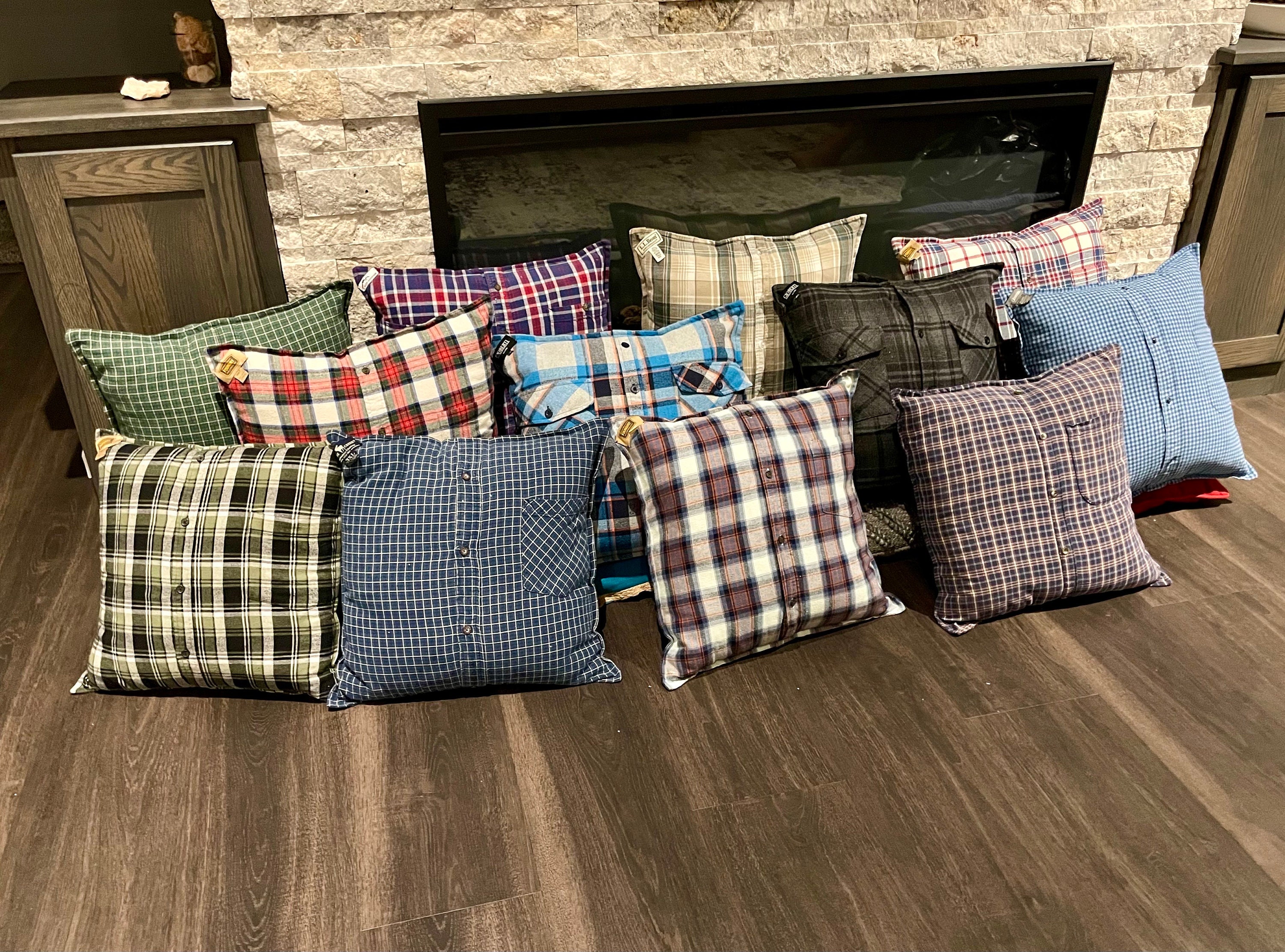 Memory pillows from made from your loved ones  favorite shirts