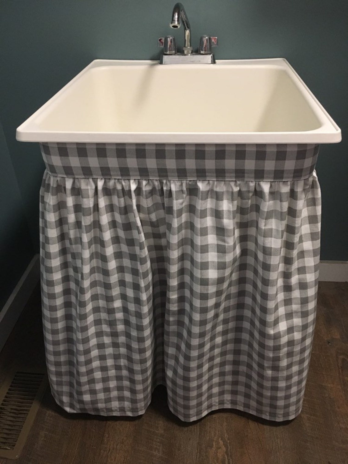 Sink Skirt /table Skirt/store Display Skirt Buffalo Check Etsy