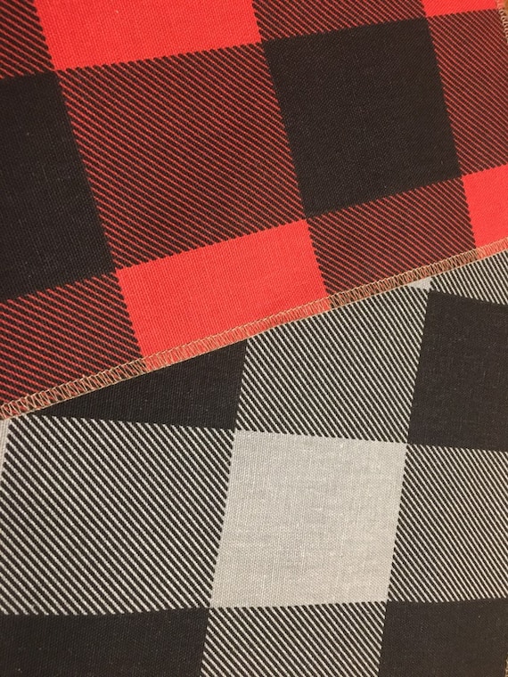 Red And Black Ash And Black Buffalo Check Curtains Farmhouse Etsy
