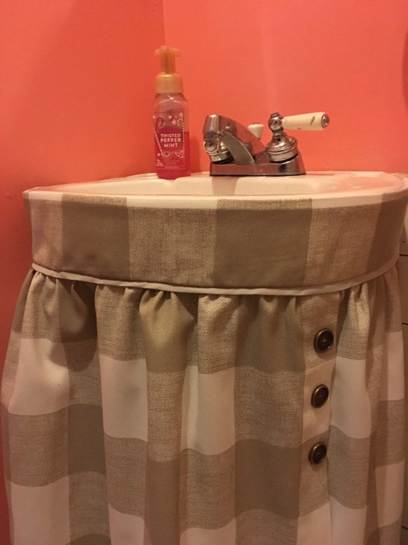 Sink skirt / table skirt/ store display skirt buffalo check Etsy