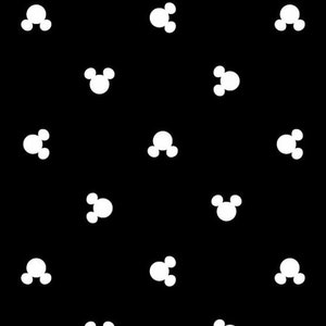 Black and white Mickey Mouse valance