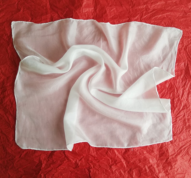 White silk scarf square. Blank silk scarf for dyeing painting. Etsy