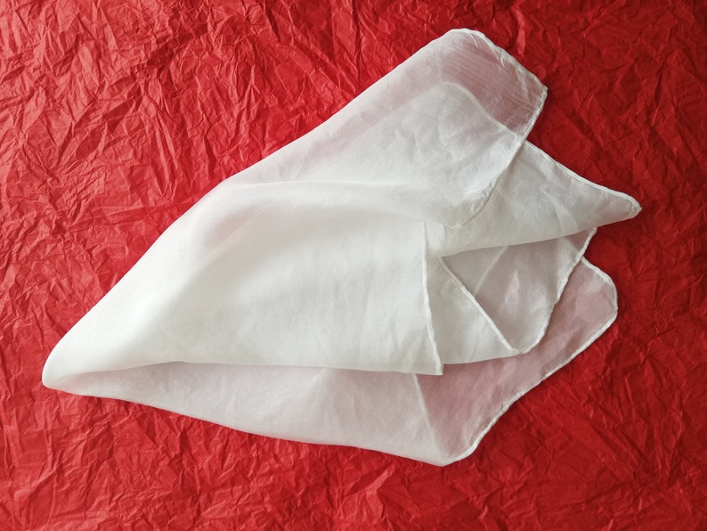 White silk scarf square. Blank silk scarf for dyeing painting. Etsy