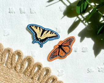 Butterfly Stickers (Monarch and Swallowtail)(Orange and Yellow)