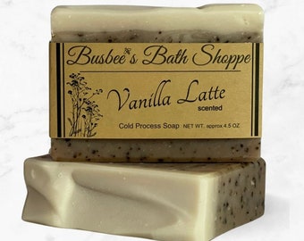 Jabón de vainilla con leche, exfoliante de café, jabón de café