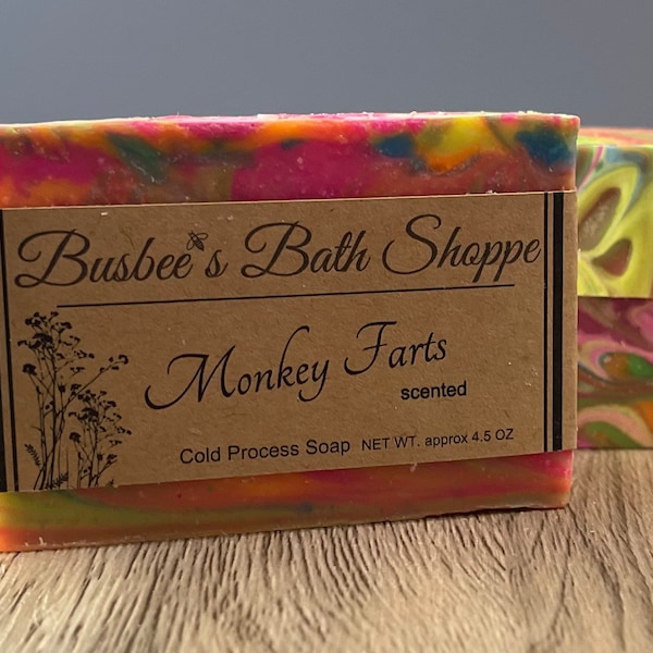 Monkey Farts soap, Tropical scent, Monkey farts cp soap, Funny gift